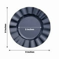 thumbnail image 3 of Balsa Circle 10 Navy Blue 9" Round Disposable Salad Dinner Plastic Plates Gold Wavy Trim Wedding Party Tableware, 3 of 8