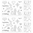 thumbnail image 2 of Sello transparente de goma TPR rectangular, diario artesanal, patrón de ciervo, accesorios de arte artesanal, 5 uds., 2 of 5