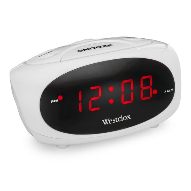 70044b Westclox White Electric Alarm, Westclox Digital Alarm Clock
