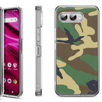 Shockproof Phone Case for T-Mobile Revvl 8, by OneToughShield - Camo Green