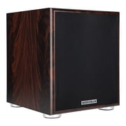 Rockville Rock Shaker 6.5" Dark Wood Powered Home Theater Subwoofer, 200W Peak/100W RMS, Class D, 20Hz-200Hz