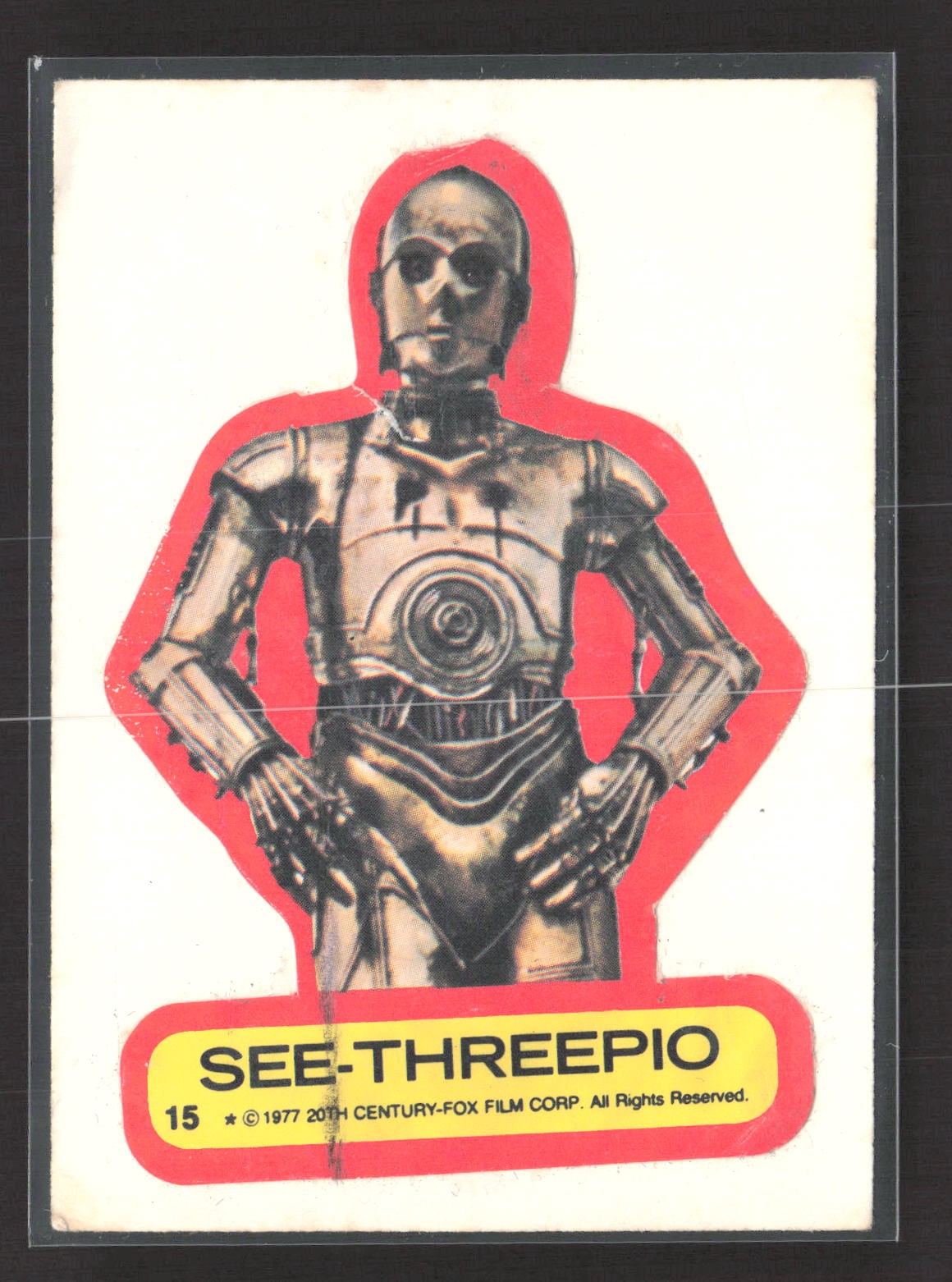 1977 Topps Star Wars Stickers C-3PO Sticker #15 Trading Card - Walmart.com