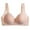 Beige, variant on Bigersell Classic Bra V-Neck Wire-Free Bra Support Women Bras No Underwire Push-Up Bra Style R-3 Basic Bra Strap Nylon Seamless Bra Feature Everyday Bras Underwear Hot Pink S
