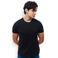 thumbnail image 3 of Playera Negra Cuello Redondo Manga Corta Básica Muscle Fit Para Hombre, 3 of 4