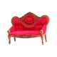 thumbnail image 4 of Sofá de casa de muñecas a escala 1:12, sofá de casa de muñecas, sofá de estilo retro, accesorios fotográficos en miniatura para niños. Rojo, 4 of 9