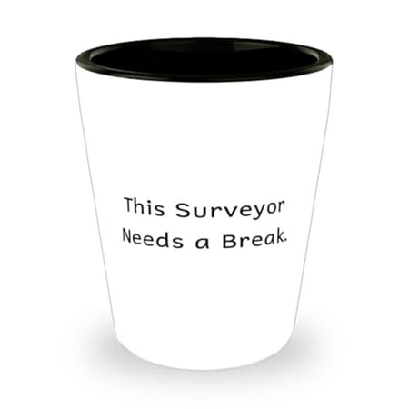 

Funny Surveyor Gifts This Surveyor Needs a Break Joke Birthday Shot Glass For Colleagues Ceramic Cup From Friends