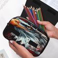 thumbnail image 6 of Sikiie USA Bald Eagle Print Flip Double-layer Pencil Case, All-purpose Stationery Bag for Study and Office, Zipper Design, Unisex, 6 of 7