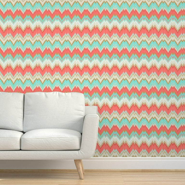 Mint And Coral Wallpaper