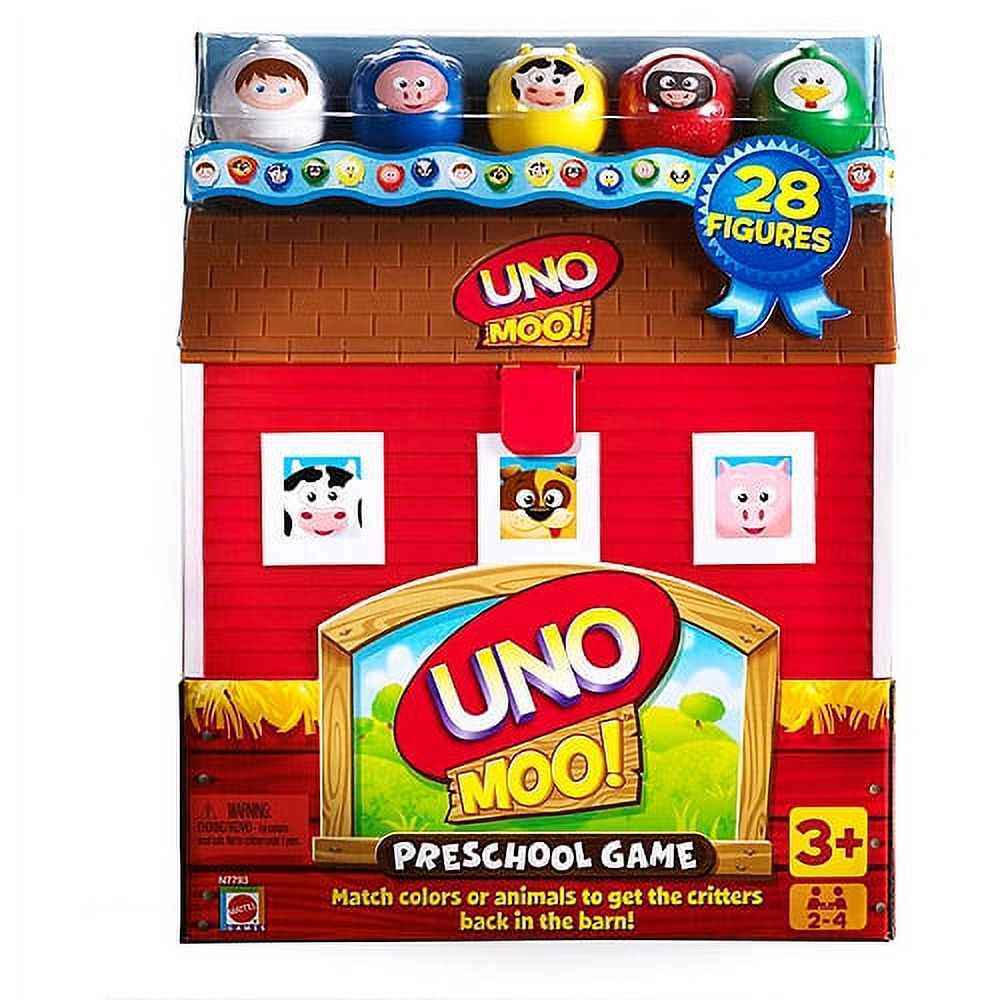 Mattel - UNO MOO! Preschool Game - early development, matching game - image 2 of 3