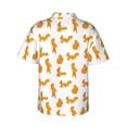 thumbnail image 3 of Goofa Cartoon Squirrel Hawaiian Shirt for Men, Unisex Summer Beach Casual Short Sleeve Button Down Shirts,Aloha Tropical Floral print shirt-Small, 3 of 9