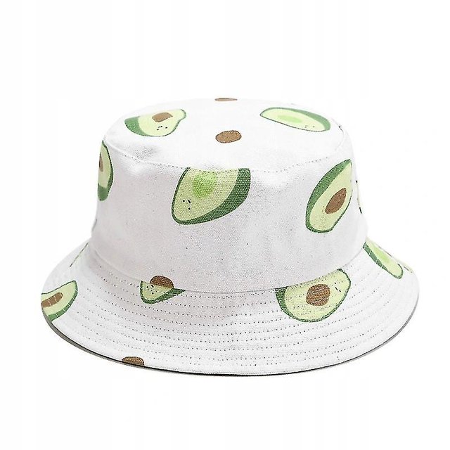 Sombrero con patrón de aguacate de algodón