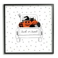 thumbnail image 2 of Trick Or Treat Truck Pumpkins Doodle Style Drawing Transportation Graphic Art Framed Art Print Wall Art, 2 of 5