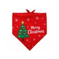 thumbnail image 2 of Racsoh Christmas Pet Bandana, Festive Dog Neck Scarf with Christmas Tree Print, Soft Triangle Bib for Small Medium Cats, for Party Photo Winter Decor (Red A), 2 of 7