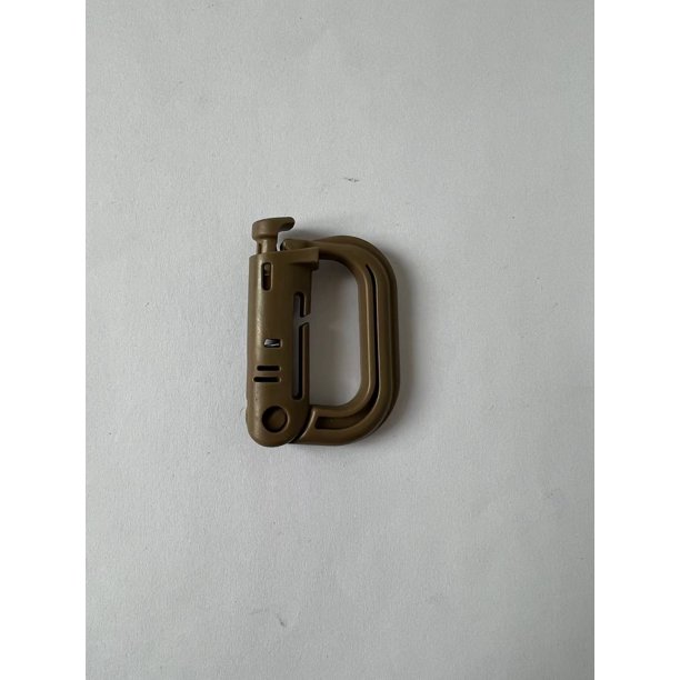 Gancho de plástico de alta resistencia con cierre en forma de D táctico, con prensa para abrir, de 25 mm, para montañismo y hebilla de plástico.