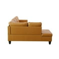 thumbnail image 4 of Star Home Living Corp Chris Faux Leather  Left Facing Sectional Ginger, 4 of 11