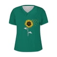 thumbnail image 4 of Camisetas de Manga Corta para las Mujeres, Impresión de Cuello en V Camiseta Casual Top Hecho de 95% Poliéster 5% Spandex para el Uso Diario de Primavera Verano, Camisetas para las Mujeres Casual, 4 of 4