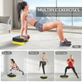thumbnail image 7 of FlexWave Adjustable Workout Aerobic Stepper Step Platform Trainer, 18-Inch, Black/ Yellow, 7 of 7