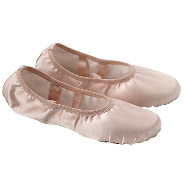 Satin Ballet Practice Shoes Sole Ballet Slipper Gymnastics Dance Shoes