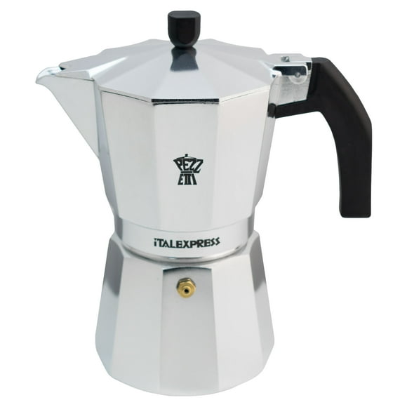Cafetera Espresso De Aluminio, Estilo Italiano Para 6 Tazas, Diseño Clásico, Cafetera de Cocina Italexpress, Capacidad 480 ml, Aluminio