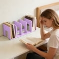 thumbnail image 4 of File Organizer for Desk with 5 Compartments, Acrylic File Organizer for Closet Vertical Paper Notebook Magazines Storage Invisible Bookshelf Floating, Shelf Dividers Holder in Home and Office, 4 of 5