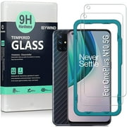 Ibywind Screen Protector for OnePlus N10 5G,[Pack of 2] with Back Carbon Fiber Skin Protector,Including Easy Install