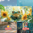 thumbnail image 5 of 1 Pcs 2D Flat License Plate Covers & Frames, Green Frog For Decorative Front, Waterproof For Decoration Aluminum License Plate Covers & Frames Cover For Men Women, 12" X 6", 5 of 7