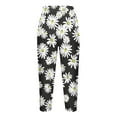thumbnail image 4 of up to 60% off Gifts Usmixi Womens Elastic Waist Cropped Pants Summer Fashion Striped Print Plus Size Trousers Beach Comfy Lightweight 3/4 Pants Black XL, 4 of 5