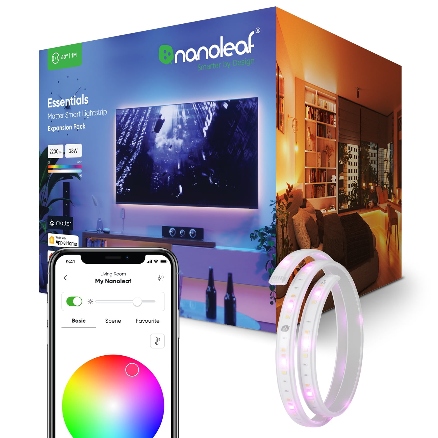 Nanoleaf スターターパック＆Essentials Lightstrip Nanoleaf Essentials Lightstrips | Smart LED Lights | RGB Lights