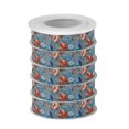 thumbnail image 2 of 5 Rolls Christmas Ribbon 1.5 inch Wide Decorative Ribbon for Gift Wrapping and Holiday Decorations Birds and Flowers, 2 of 7