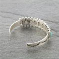 thumbnail image 4 of HOOUN 925 Silver Filled Turquoise Open Bangle Cuff Bracelet Women Wedding Jewelry-#6, 4 of 5