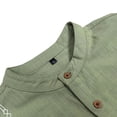 thumbnail image 6 of Long Sleeve Shirts for Men, Men's Button Down Long Sleeve Shirts Shirts Beach Casual Regular Fit Band Collar Shirts Men, 6 of 7