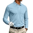 thumbnail image 7 of LWavelet Polo Shirts for Men Long Sleeve Golf Tennis Collared Shirt Moisture Wicking Dry Fit Performance Casual Polo Shirt, 7 of 7
