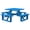 Blue, variant on Keystone Amish Co. Poly Composite Square Walk-In Table, 44 in., Weathered Wood