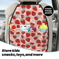 thumbnail image 4 of Cute strawberry print Mats Back Seat Protectors, Car Seat Protector Vehicle Organizers Waterproof Cover Back Seat Cover for Kids with 3 Storage Pockets 2 Pack, 4 of 5