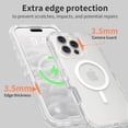 thumbnail image 4 of Funda transparente para iPhone 16 Pro compatible con MagSafe, funda de carga magnética de triple capa, resistente a golpes y caídas, 6,3 pulgadas, 4 of 6