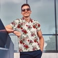 thumbnail image 4 of Balery Rose Flowers Camisa Polo de Hombre con Estampado, de Manga Corta y Tejido Medio, Camisa Tipo Golf Polo-Large, 4 of 6