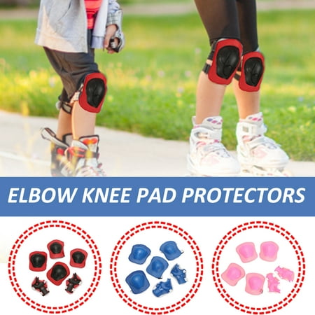 6Pcs Protector For Children Kids Elbow Knee Pad Wrist Guard in Skateboard Skating,Bicycling, Mountaineering，Xmas Gift for your