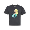 Inktastic Cute Little Mermaid, Blonde Hair, Purple Sea Star Youth T-Shirt