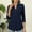 Navy, variant on Viluyesy Women's 3/4 Sleeves T-Shirt V-Neck Shirt Tops Lapel Collar Loose Blouse Red Size S