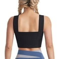 thumbnail image 5 of Womens Sports Bras Fashionable Solid Color Underwire Gathering Sports And Fitness Bra Wireless Bra Black S, 5 of 6