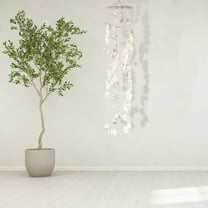 STOBOK White Beach Shell Decor Hanging Wind Chime for Home Stress Relief