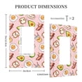 thumbnail image 3 of Daiia Breakfast Pattern Decorator Wall Plate Child Safe Outlet Cover, Switch and Outlet Covers,Size 1-Gang 5.0" x3.0" , Polycarbonate Thermoplastic-Style U, 3 of 6