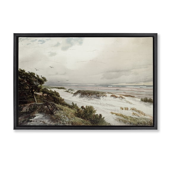 Stupell Industries Traditional Bountiful Success Beach Black Floating Frame Canvas Art, 25 x 17, by Lula Bijoux & co.