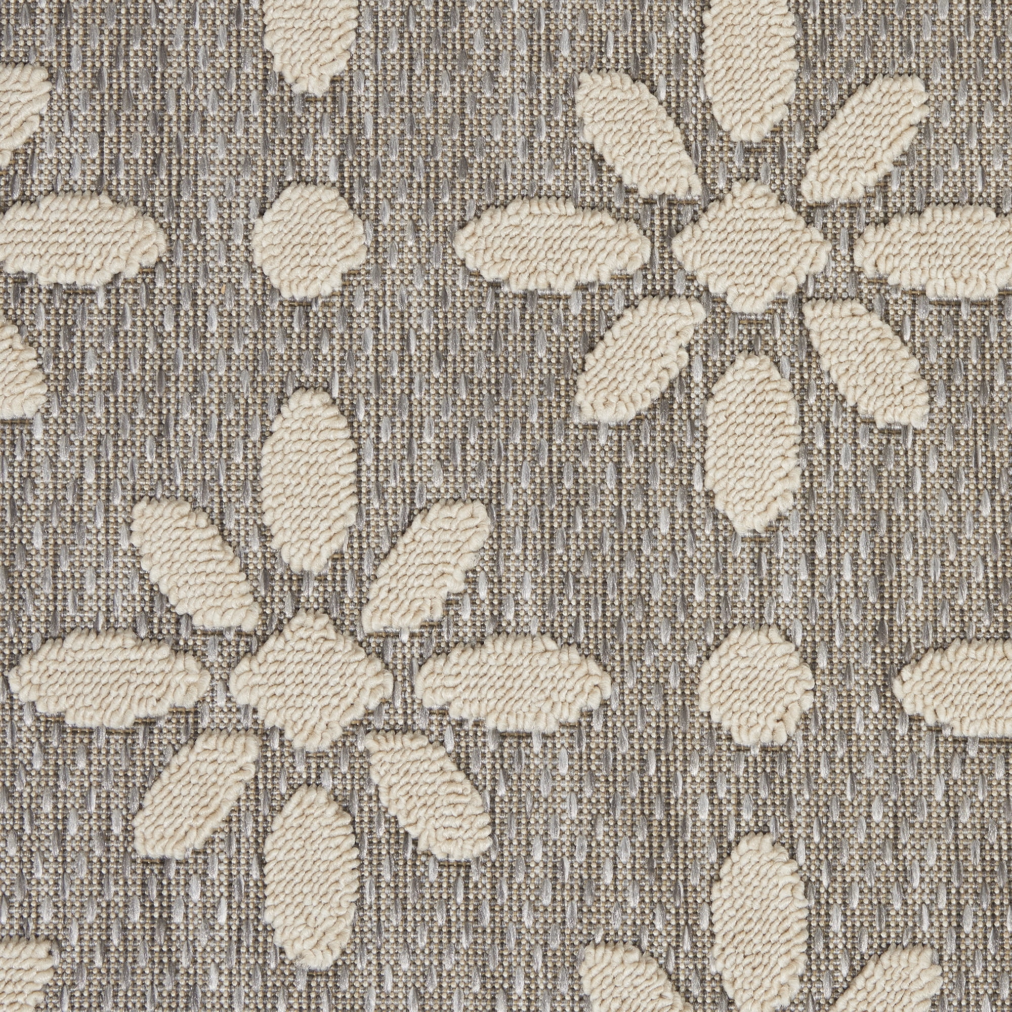 Nourison Palamos Indoor/outdoor Floral Contemporary Grey Area Rug