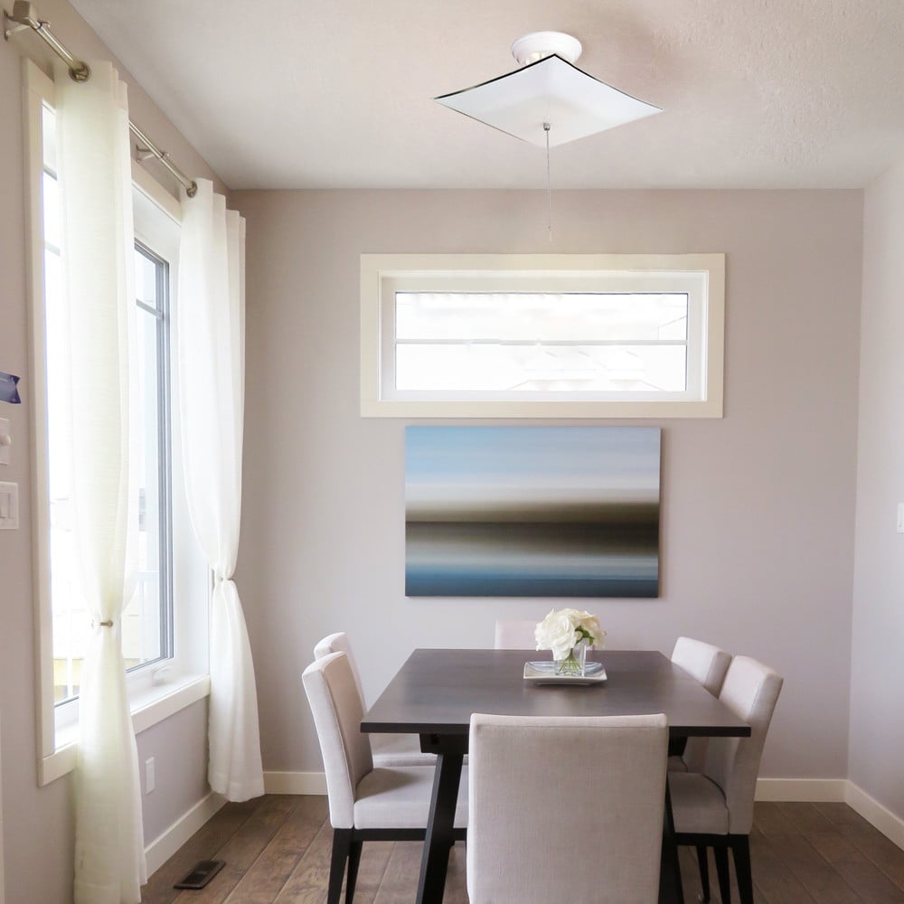 Design House Traditional 2-Light Indoor White Square Semi-Flush 12" Ceiling Mount Light with Frosted White Glass Shade