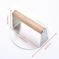 thumbnail image 5 of Stainless Steel Burger Press Heavy Duty Grill Press with Wooden Handle Round Bacon Presser Smasher for Professional Home Cooking, 5 of 7