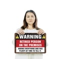 thumbnail image 3 of Warning Retired Person on Premises 12 Inch x 18 Inch Metal Sign Novelty Aluminum Durable Weatherproof UV Protected Perfect for Homes Workshops Fun Gift for Retirees Crafted in the USA, 3 of 5