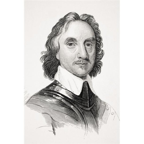 Posterazzi Oliver Cromwell 1599 à 1658 Chef Militaire Anglais et Chef d'État Politique 1653 à 1659 de Vieux Worthies d'Angleterres par Lord Brougham & Autres Publiés Londres vers 1880 Affiche