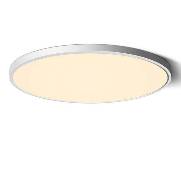 15.7inch 32W LED Flush Mount Ceiling Light, 2800K Warm White LED Ceiling Light, Round Flat Panel Light, 3800LM Bright LED Ceiling Light for Bedroom, Living Room, Dining Room