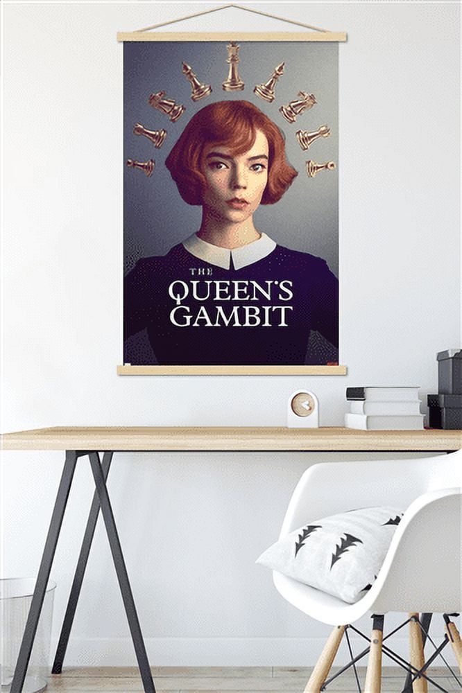 The Magic of Queens Gambit on a Chess Poster Handmade Prints 